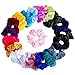 Produktbild TRIXES 20 Bunte Scrunchies für Mädchen - Samt Haargummies Haarbänder - Haarschmuck