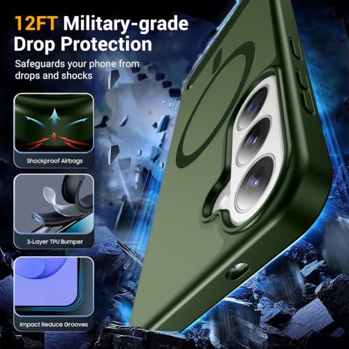 Image of SPIDERCASE Magnetic for Samsung Galaxy S26 FE Case,with Stand,Green