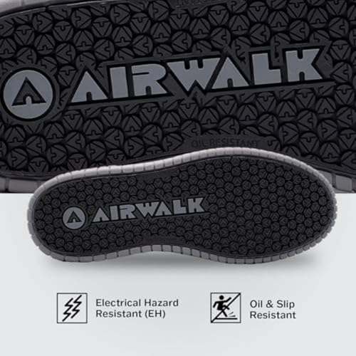 Image of Airwalk Deuce Composite Toe Shoes for Men - Lightweight Work Safety Sneakers - Non-Slip, Electrical Hazard Resistant