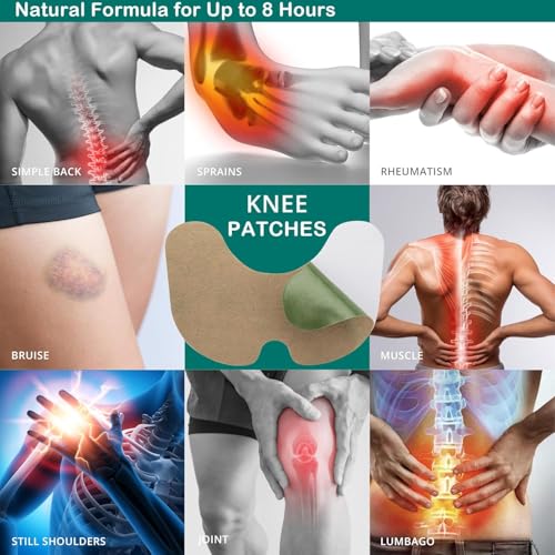 Image of Knee Pain Relief Patches-10 | Wormwood Leaves Dried Ginger Camphor Borneol Natural Herbal Patches | Sticker -Hour Relief of Joint Pains Patch for Knee | Back, Neck, Shoulder Pain Pack-10