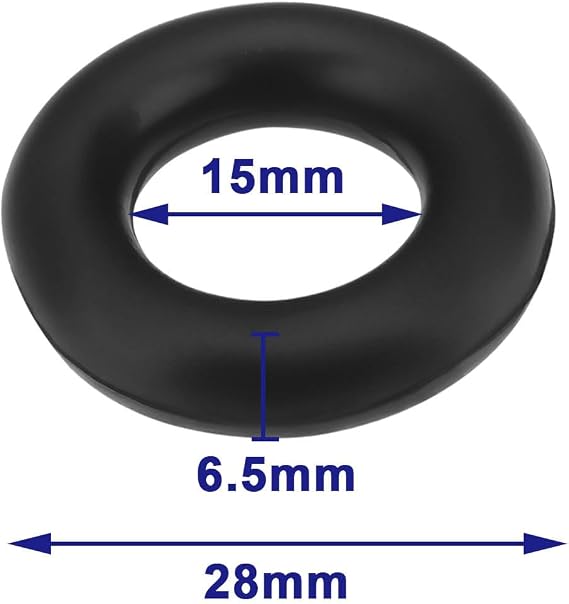 10PCS Sewing Machine Bobbin Winder Rubber Ring Compatible with SINGER 201K 99K 28K 66K Outer Diameter 28mm Inner Diameter 15mm Thickness 6.5mm Black