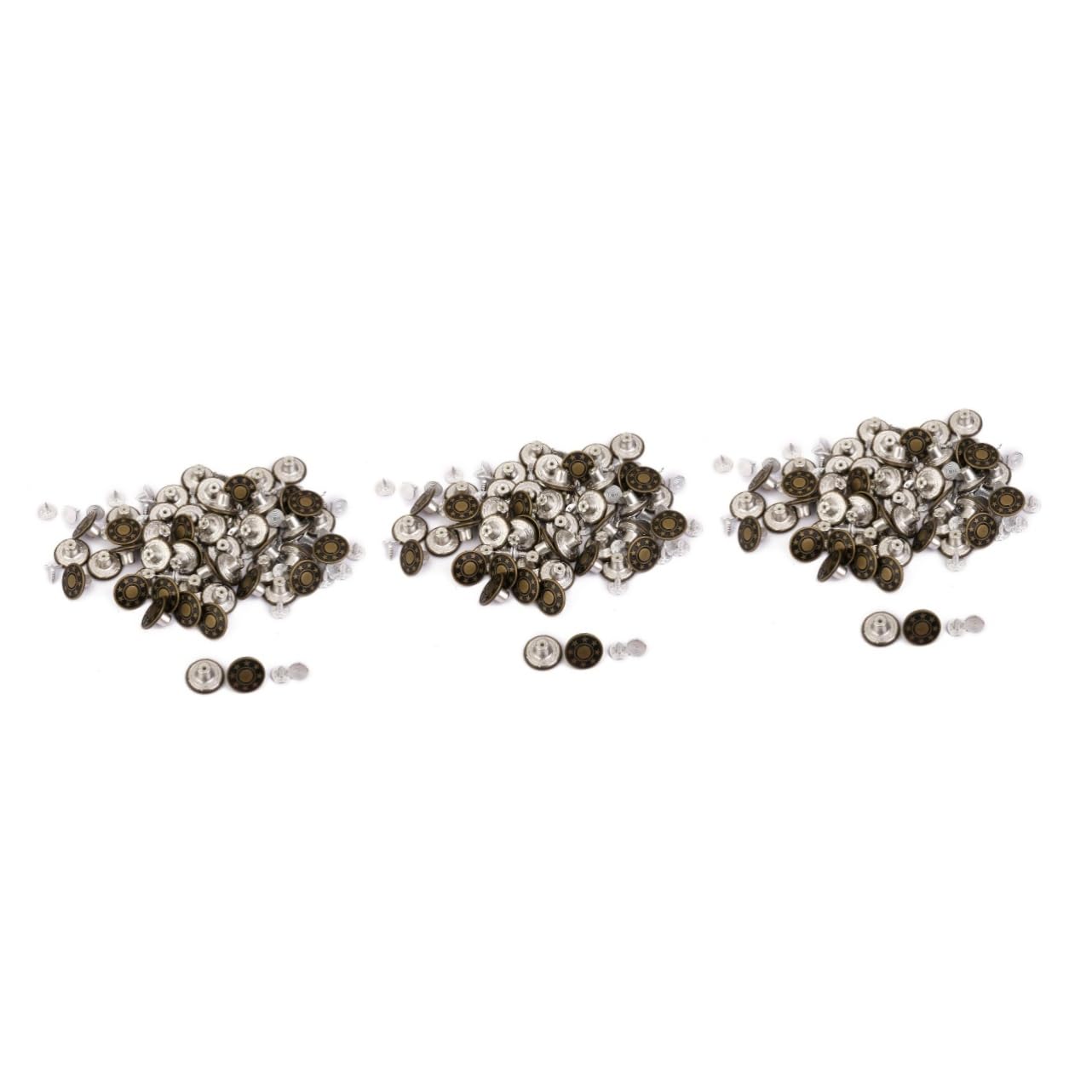 TEHAUX 3 Set Di Bottoni Per Jeans Con Motivo A Stella Da 17 Mm in Ottone Verde Da 17 Mm Semplici Alla Moda Installazione Rapida 50 Pezzi*3