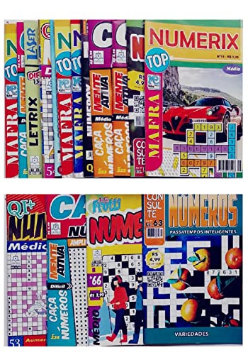 Kit Númerex Letrix Númerix com 15 Unidades. Capas, Autores e Editora Diversos. Sem Repetições de Capa. - Diversos