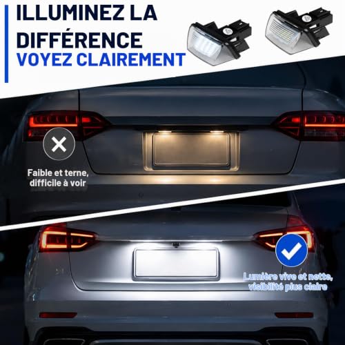 2 PCS LED Éclairages de Plaque Immatriculation pour Berlingo C3 206 207 308 – vue 5