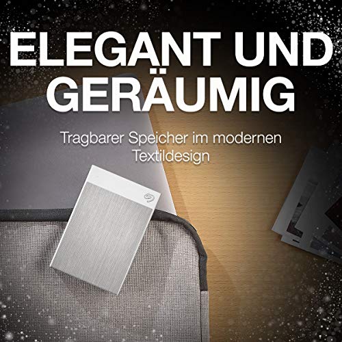 Seagate Ultra Touch HDD 1TB externe Festplatte, 2.5 Zoll, USB-C & USB 3.0, weiß, inkl. 1 Jahr Mylio Create, 4 Monate Adobe Creative Cloud Foto-Abo, 2 Jahre Rescue Service, Modellnr.: STHH1000402 – Bild 3