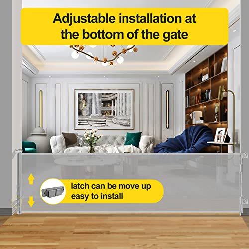 Retractable Baby Gate,Mesh Baby Extra Wide Gate,Extra Long Dog Gate,33" Tall,Large Extends Up To 118" Wide,Child Safety Extra Large Gate For Doorways, Stairs, Hallways, Indoor/Outdoor（Grey,33"X118"） #TOP3