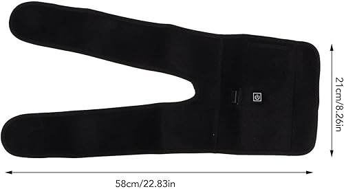 Miniatura 9 de Rodillera calefactora, rodillera calentada, fuente de alimentación USB negra, algodón, 3 engranajes, portátil para mantener el calor