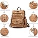 Dora & Liz Women's Leather Backpack Purse Fashion Travel Backpack Designer Convertible Shoulder Bag Work Handbag with Wristlet (Black)