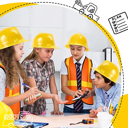 Hillban 48 Pcs Kids Construction Worker Costumes Includes 24 Pcs Construction Vests and Hats for Kids Birthday Party Halloween Worker Costume Cosplay Favor Decoration by Hillban - Image 7