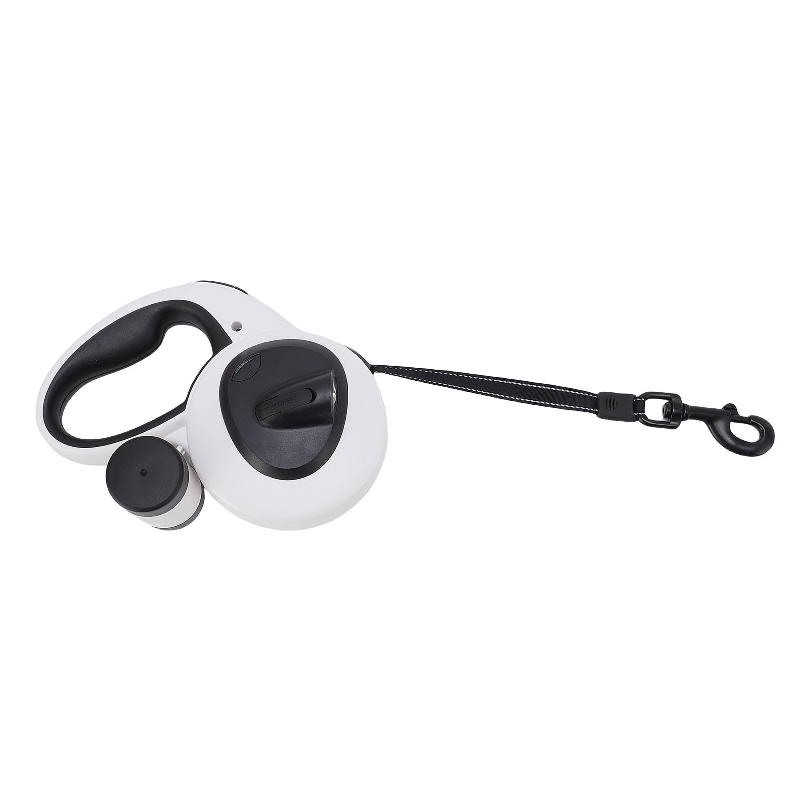 Ausla Laisse Rétractable pour Chien, Laisse Réfléchissante à Prise Souple avec Corde en Nylon de 5 M, Lumière LED, Frein à Un Bouton, Poignée ABS TPR pour Les Propriétaires d'animaux Qui Marchent