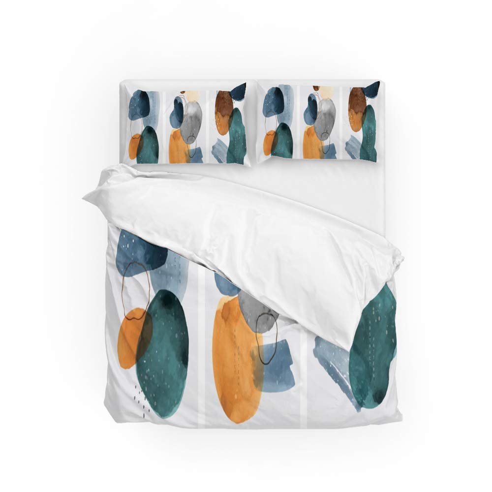Parure de lit double motif aquarelle pour une chambre parentale moderne et cocooning