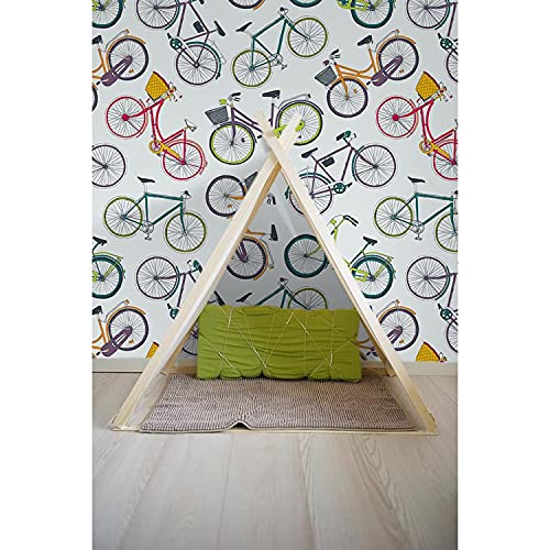 Papier peint vélos de la ville rouge édition luxe muralo - 2
