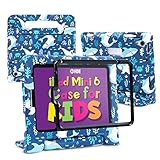 HDE Case for iPad mini 6 Kids Shock Proof Cover with Built-in Screen Protector Handle Stand for iPad 6th Generation Mini 2021 (8.3 Inch) Shark