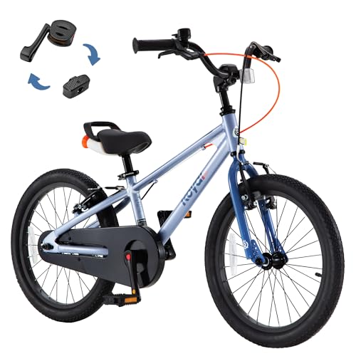 Image of RoyalBaby EZ-Pro Kids Bike, Lightweight Aluminum 2-in-1 Balance to Pedal Bike with One-Key Switch, 14 16 18 20 Inch for Age 3-10 Years