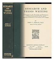Research and Thesis Writing B000LDY3DG Book Cover