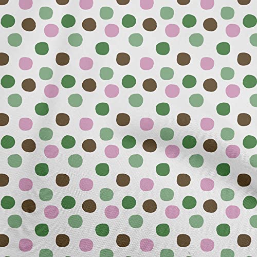 oneOone Cotton Poplin White Fabric Dot Sewing Material Print Fabric By The Yard 42 Inch Wide-127-4
