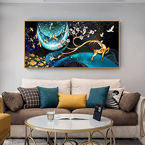 Mosaïque Diamant Cerf Kits Complet 80x220 Anti Stress Déco Chambre DIY