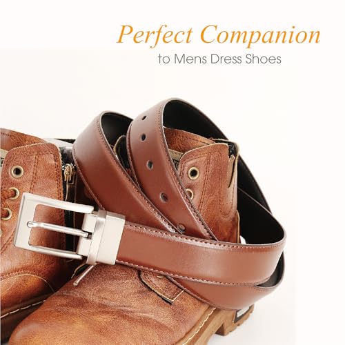 Reversible Mens Belt - 2 Styles in 1,Adjustable 1.25" for Dress Pants - Business Casual Gift2