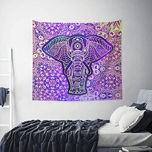 Mandala Tapestry Elephant Tapestry 51 X 60 Inches Wall Hanging Psychedelic Wall Tapestry Aesthetic Indian Hippie Wall Decor Bohemian Wall Art Boho Home Decoration For Bedroom Living Room Dorm #TOP3