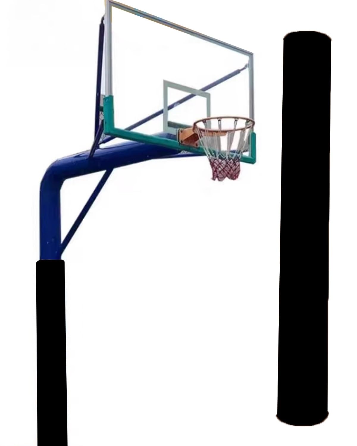 Basketballpfostenpolsterung, 1,8 m lange Polsterung für Basketballkorbpfosten, geeignet für Keller und Außenbereich, kompatibel mit 12,7 cm Durchmesser, Kollisionsschutz, strapazierfähige sc