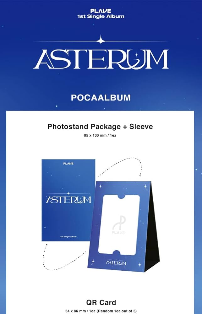 Amazon.com: PLAVE ASTERUM 第一張單張POCA 專輯1ea 照片立架套組+ 1