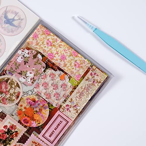 20 Sheets Vintage Aesthetic Stickers Book for Journaling,Transparent PET Black White Celestial Antiquarian Stickers Decal Set for Art Journal Planners DIY Notebook Collage Album (chengbao)