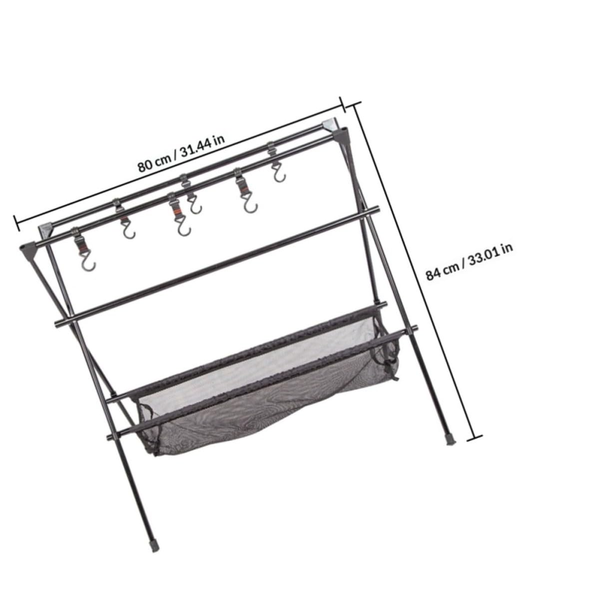 Trépied de Camping Pliable en Alliage D’aluminium Noir
