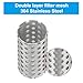 PATIKIL 2 Pcs 18mm OD Strainer Mesh, 32mm H 80 Mesh Screen Y Shaped Strainer Filter Valve Mesh Screen 304 Stainless Steel Double Layer Strainer Mesh for Debris Pump Water Oil Separation