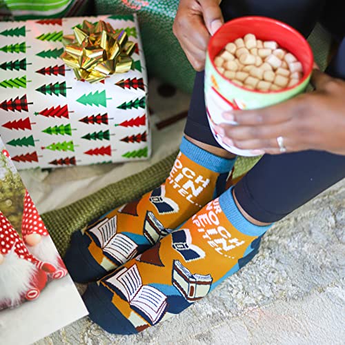 Chaussettes pour les passionnés de livres, les enseignants et les joueurs - Cadeau de lecture amusant pour les amoureux des livres, cadeau de livre pour les enseignants, taille unique – vue 7