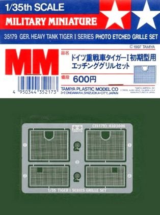 Tiger I Series Etched Grille 1/35 Tamiya