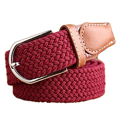 Andongnywell Braided Stretch Belt Elastic Fabric Woven Belts Casual Men's Women's Waistband Waist Strap - Main Image