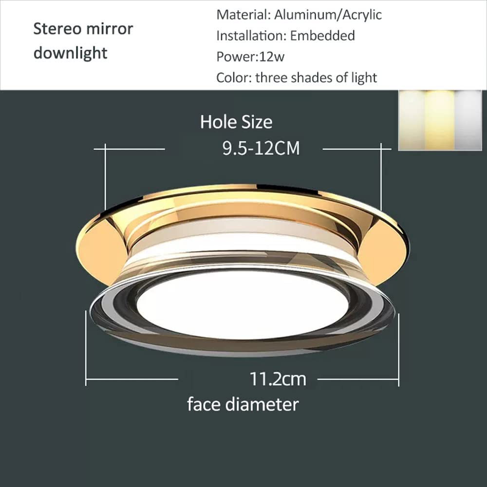 Foco LED empotrable Regulable de 3 a 4,5 Pulgadas, Redondo, para Techo, 5 W, 7 W, 12 W, instalación Sencilla.