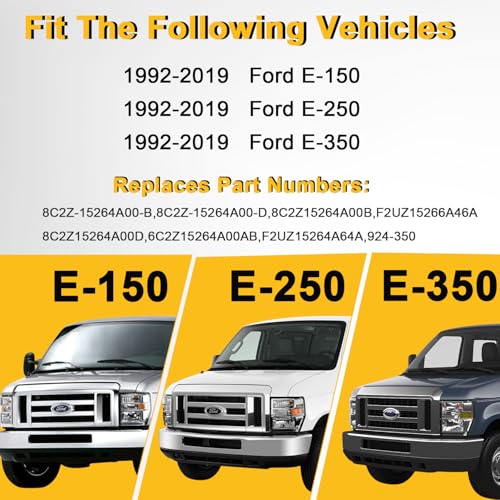 Image of EKLN Door Latch Assembly with Cable & Rod Door Latch Econoline Van Right Side Hinged Cargo Door Compatible with 1992-2019 Ford E150 E250 E350 Replaces OE#8C2Z15264A00B 8C2Z15264A00D