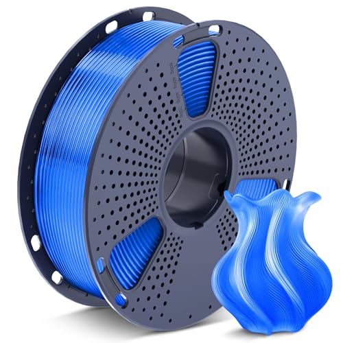 Image of SUNLU 3D Printer Filament PETG Filament 1.75mm, Less Stringing Good Layer Adhesion High Toughness, PETG Filament 1.75 ±0.02mm, 1kg Spool(2.2lbs), Transparent Blue