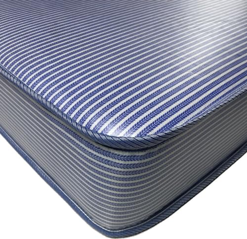 Wilson Beds - Waterproof PVC Mattress - One Sided Foam Free Medium Soft Blue Water Proof Mattress 90cm by 190cm approx. (Single)