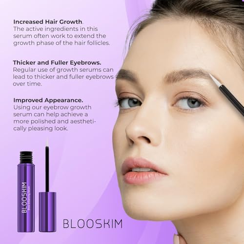 Eyebrow Growth Serum: Brow Growth Serum - Eyebrow Growth Enhancer - Eyebrow Serum to Grow Brows - Boost Longer Fuller Thicker Eyebrows - Lash and Brow Serum for Women - Safe Brow Growth Products - 5mL