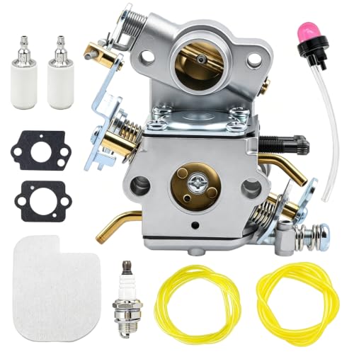 NIMTEK C1M-W26C PP4218A Carburetor for Poulan P3314 P3416 PP3816 PP4018 PP4218 Power Gas Chainsaw Carb Replace 545070601 with 530057925 Air Filter Tune-up Kit