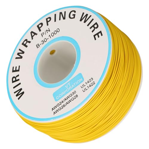 Simpuga Fascia di Filo di Rame 30awg con un Pacchetto di Imballaggio di Resistenza di Calore di 80 ažÆ per Giri Portatili LCD -Splay Pan Board Saldatura PCB giallo