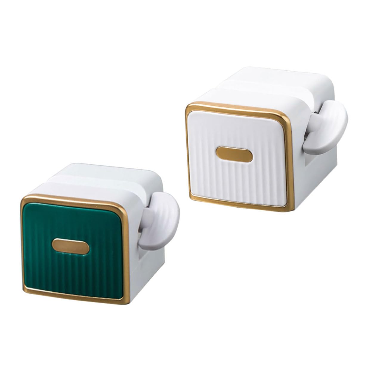 IWOWHERO 2sets Bathroom Toothpaste Holder Toothpaste Squeezing Tool Accurate Amount Dispenser 2pcs*2