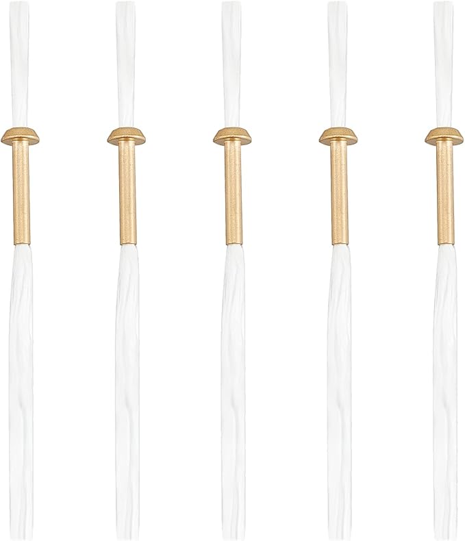 CHGCRAFT 5Sets Fiberglass Wicks with Brass Tube Holder