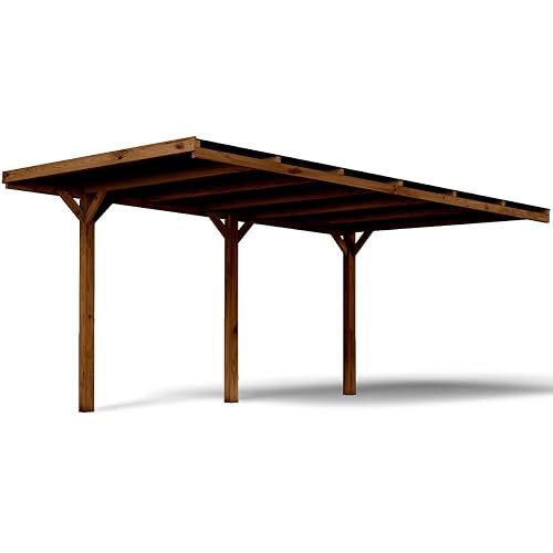 Carport adossé en Bois Victor 15,6m²