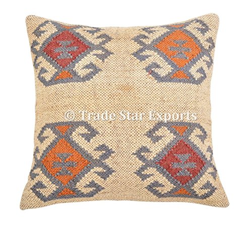 Trade Star Funda de cojín hecha a mano de 18 x 18 cm, fundas de almoh