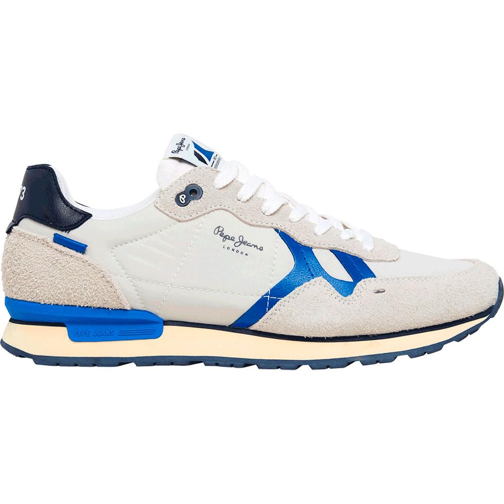 Pepe Jeans Men's BRIT Fly M Sneak, White Off White, 6 UK