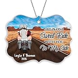 CusGifts Personalized Motorcycle Couple Aluminum Ornament - You are My Ride or die - Gift Idea for Couple, Biker Lovers, Christmas (Motor 1)