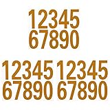 Angoily 3 Sets Reflektierende Mailbox Anzahl Aufkleber Decals PET Klebstoff Wasserdicht Verblassen- Beständig Reflektierende Adresse Zahlen 0-9 Aufkleber für Fenster Zeichen Tür Autos