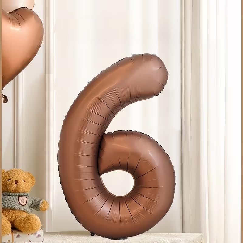 Atpata Funky 34 Inch Matte Tan Brown Number Foil Balloons Earthy Matte Finish Number Balloons for Birthday Anniversary Boho Rustic Party Decoration Milestone Celebration Backdrop (6)-image-23