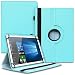 Produktbild UC-Express Tablet Tasche kompatibel für Winnovo M798 Hülle Universal Schutzhülle aus Kunstleder Standfunktion 360° Drehbar Cover Case, Farben:Türkis