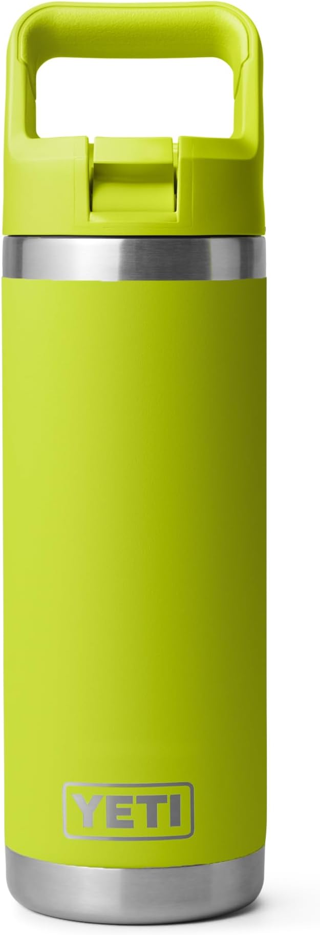 YETI Rambler 18 oz Bottle, Vacuum Insulated, Stainless Steel with Straw Cap, Chartreuse
