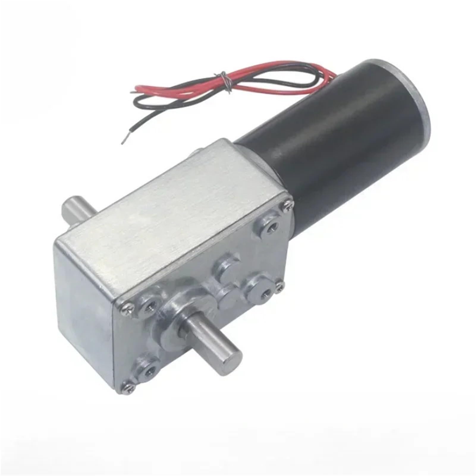 Facile sostituzione fai-da-te Motore con riduttore a doppio albero, cambio inverso, interamente in metallo, velocità 12-470 giri/min, motore a corrente continua da 24 V(470RPM,12V)