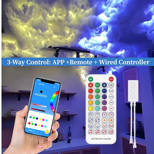 Kit de Luz de Nube Tormenta DIY con Tira LED 16.4ft RGB miniatura 4